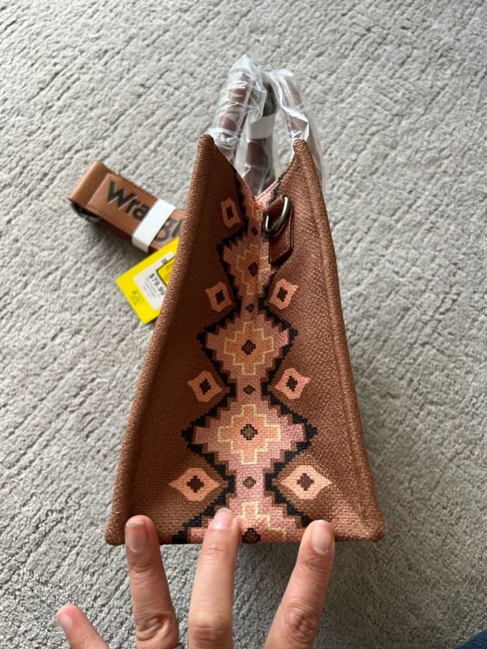 Wrangler Southwestern Canvas Crossbody Satchel - Picture 6 of 16